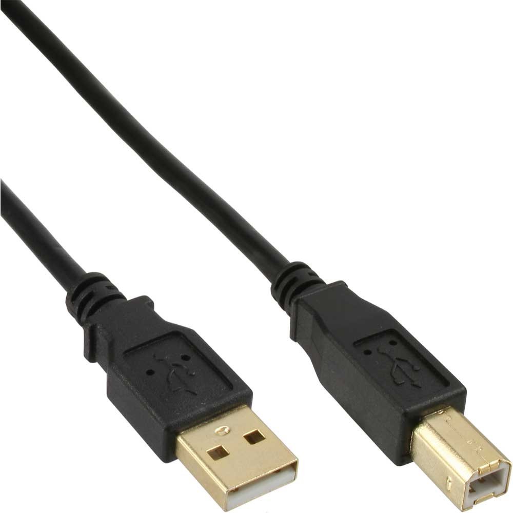 InLine 34550S Cable A to B Contacts USB 2.0 10m Black 1 Stck, 1 Stück