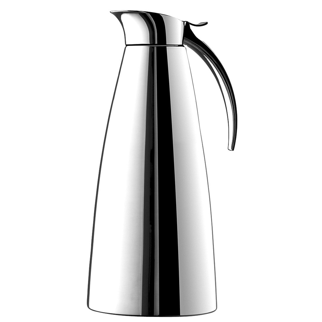 Emsa 502664 Eleganza dishwasher proof vacuum flask, 1.3 litres, stainless steel, Silver