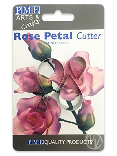 PME RP190 Stainless Steel Rose Petal Cutters, Set of 4 , Silver , 2 x 9 x 14.1 cm