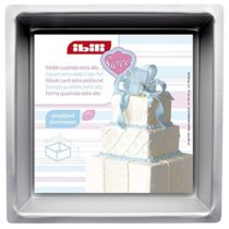 IBILI Cake pan Square/Extra deep 12,5x10 cm, Aluminium, Silver, 12.5 x 10 x 12.5 cm