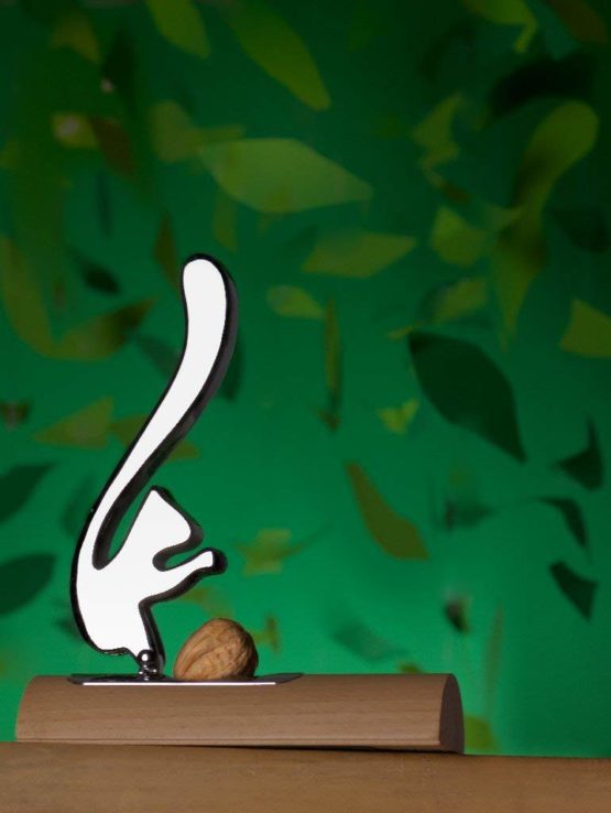 Alessi Officina SCOIATTOLO NUTCRACKER, Edelstahl 18/10 glänzend poliert und Holz - Image 4