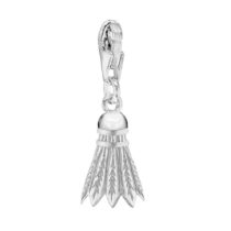 Tuscany Silver Unisex Sterling Silver Shuttlecock Charm of 10 x 25 mm