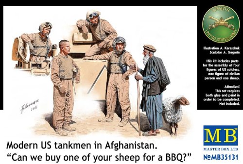 Masterbox Modern US Tankmen in Afghanistan Figure Kit, 1:35