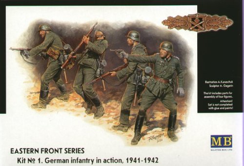 Masterbox 1:35 Scale Eastern Front Series Kit 1 German Infantry in Action (1941-1942) Figure, Multicolor