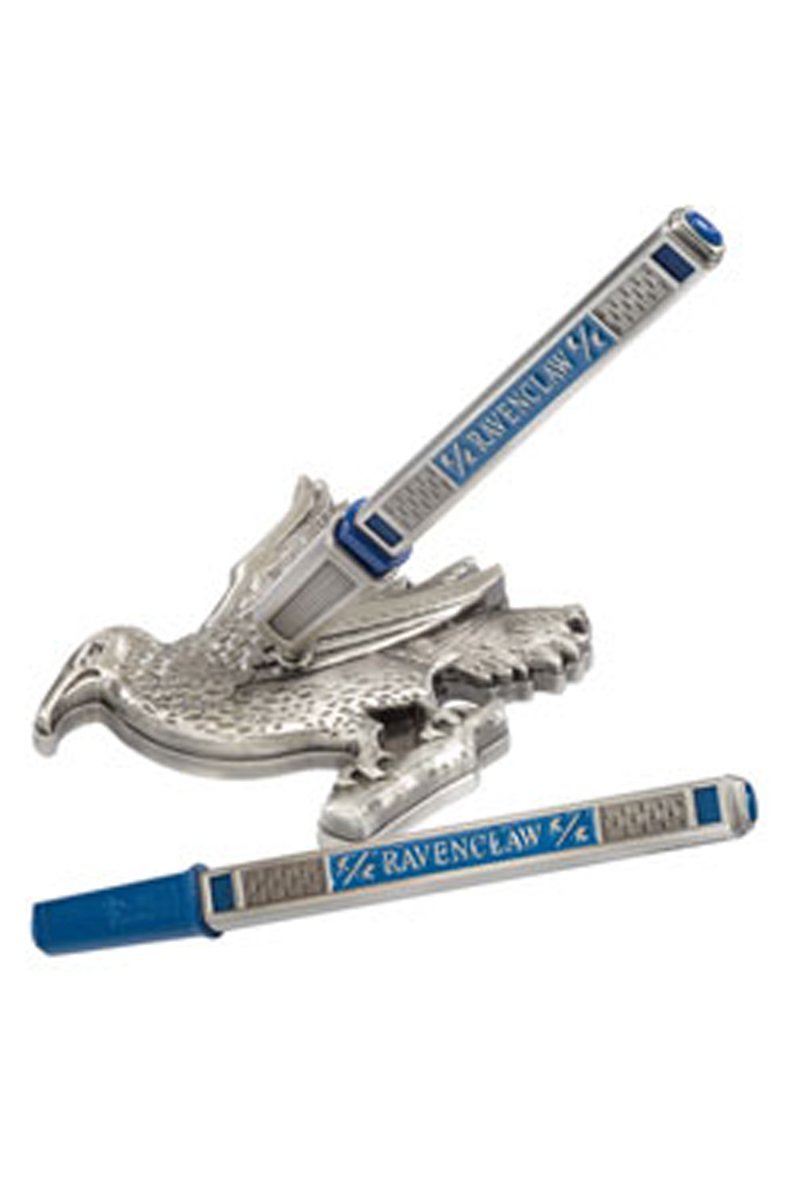 The Noble Collection Harry Potter Ravenclaw House Pen and Desk Stand, Die Cast Metal Pen and Raven Mascot Stand - Image 3