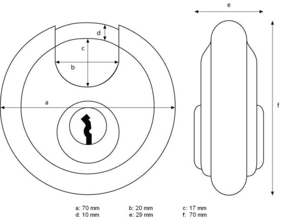 ABUS 1110 Diskus-Hangschloss Typ 24/70SB/F Größe: 70 mm - Image 4