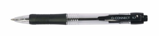 Q-Connect Retractable Ballpoint Pen KF00267 - Black, Pack of 10 - Image 2