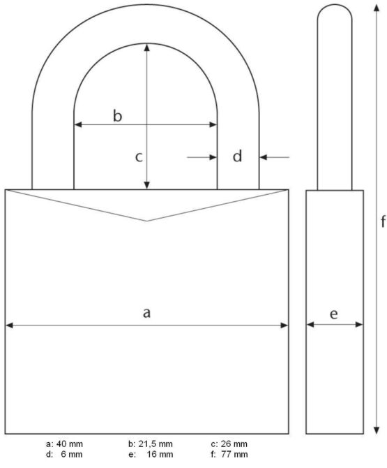 ABUS 20128 Brass Combination Lock 165/40 SB, Size: 40 mm - Image 4