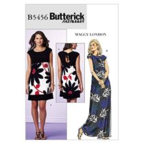 Butterick Patterns B5456 Size F5 16-18-20-22-24 Misses Petite Dress, Pack of 1, White