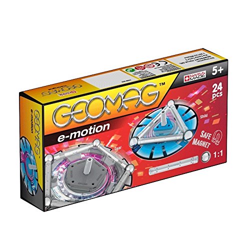 Geomag E-Motion GEO032, Power Spin, 24 Pieces, Multi-color, Small