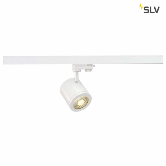 SLV ENOLA_C / LED 3-phase, spot, spotlight, ceiling, track system, indoor lighting / 3000K 12W 900lm white 55 degrees, Aluminium