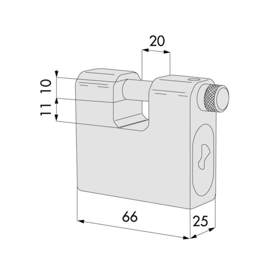 Cisa 28550-66 -Rooth Lock, Steel - Image 2