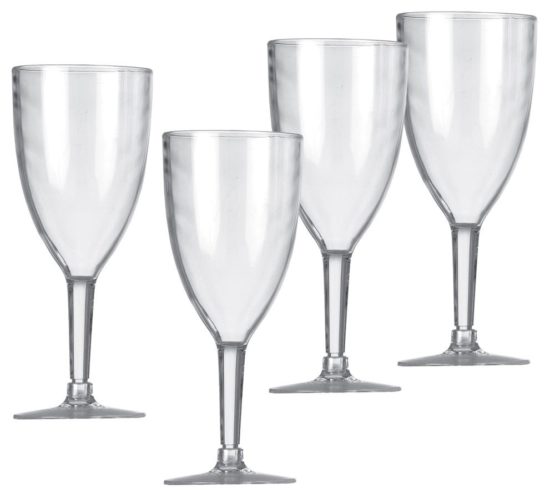 Vango Acrylic Wine Glasses x 4 Stylish Acrylic Glasses