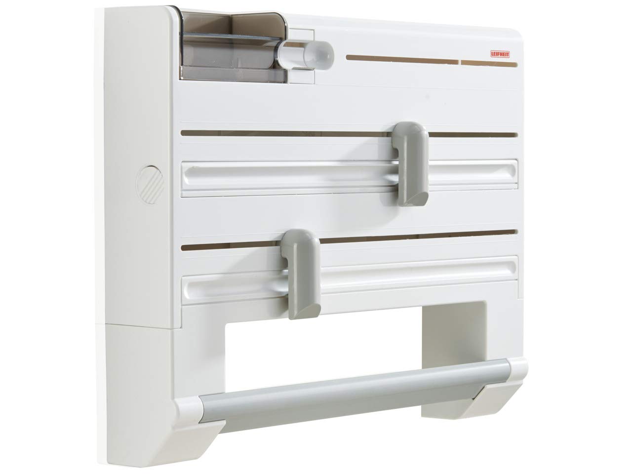 Leifheit Parat Plus Kitchen Roll Holder, Wall Mounted Roll Holder for Film Foil and Paper