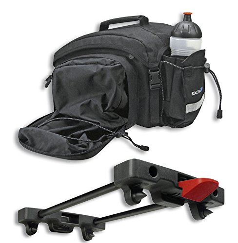KlickFix 561205 Unisex bicycle bag Rackpack 1 Plus for Rackt luggage rack bag black, 28 x 35 x 48 cm, 28cm x 35cm x 48cm