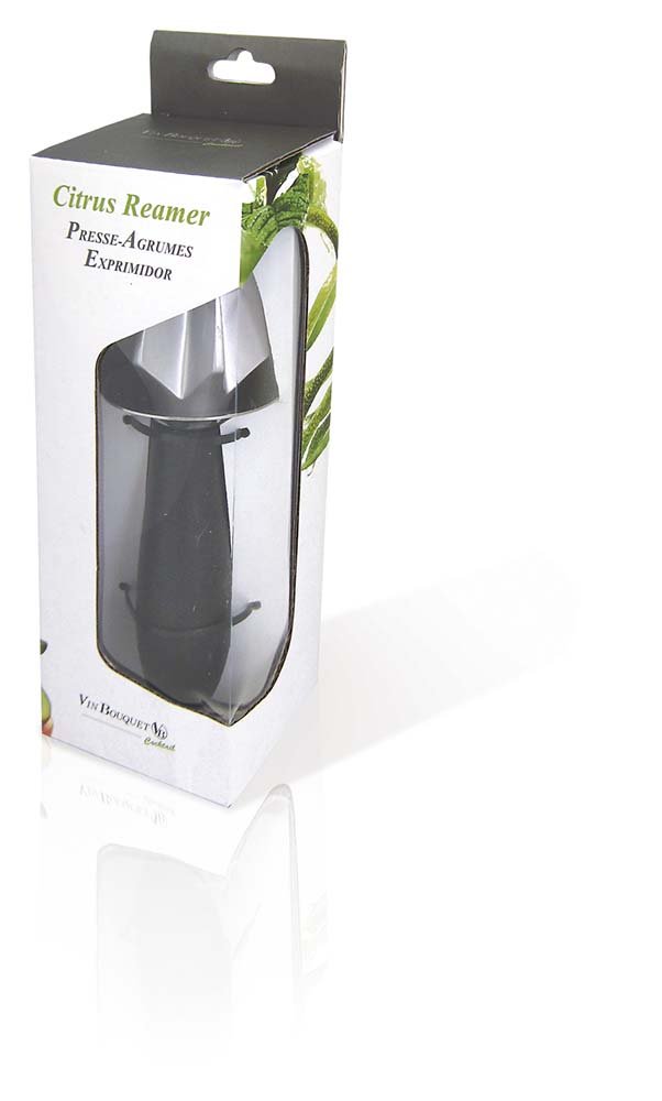 Vin Bouquet FIK 012 Juicer in rubber & stainless steel, Black, 21 x 7 x 6.5 cm - Image 3
