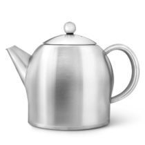 Bredemeijer 3308MS Teapot Santhee 1,4L, Satin Finish, Stainless Steel, Silver, Inhalt: 1,4 Liter