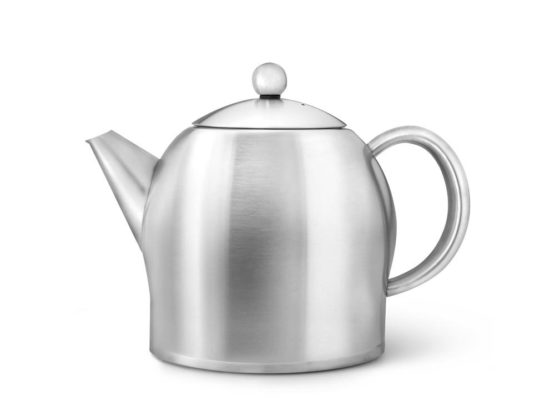 Bredemeijer 3308MS Teapot Santhee 1,4L, Satin Finish, Stainless Steel, Silver, Inhalt: 1,4 Liter