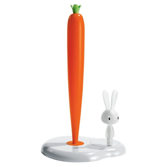 Alessi | Bunny & Carrot ASG42 W - Design Kitchen Roll Holder in Thermoplastic Resin, White