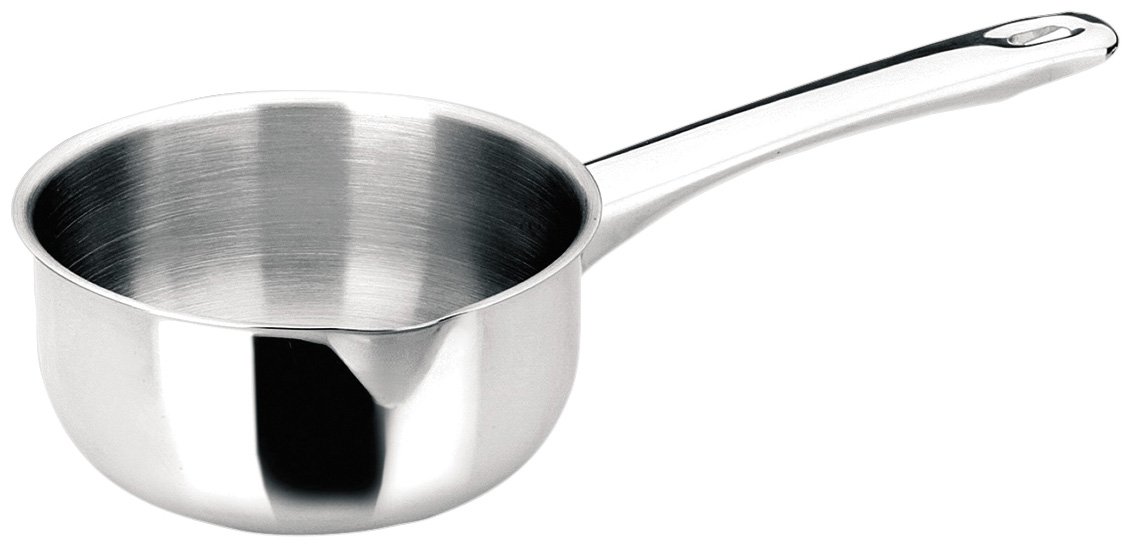 IBILI Prisma Curved Saucepan, 14 cm, Stainless Steel, Suitable for Induction Hobs, Silver
