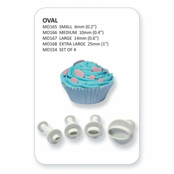 PME MO154 Oval Plunger Cutters, Small, Medium, Large, X-Large Sizes, Set of 4 - Image 4