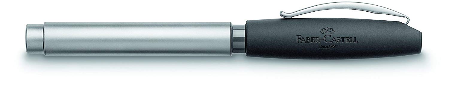 Faber-Castell Basic Metal Fountain Pen Matt B Nib, 148523, 1 count (Pack of 1)