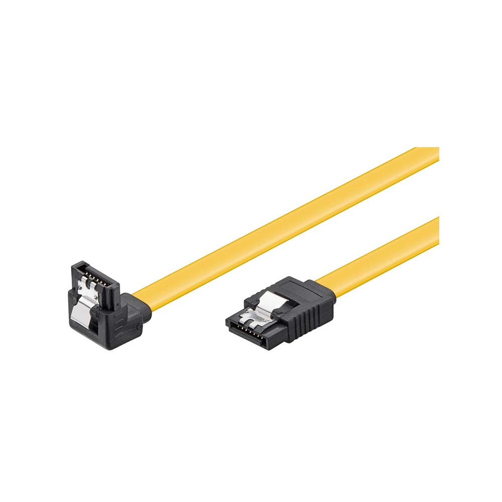 Goobay 95022 S-ATA Datenkabel für HDD, SDD, 6 Gbits SATA L-Typ Stecker auf SATA L-Typ Stecker 90° abgewinkelt