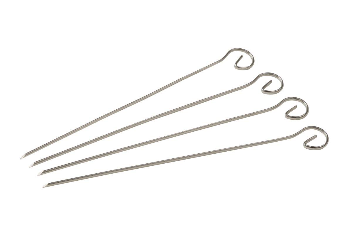 FACKELMANN 56701 Stainless-Steel Kebab Skewer 21 cm 4-Pack, Stainlesssteel, 21cm