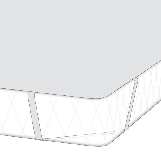 SETEX Molleton Mattress Protector – 100% Cotton, White, Cotton, White, 140 x 200 cm - Image 2