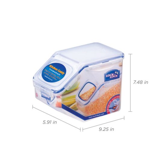Lock & Lock Kitchen Caddy with FlipTop Lid - Clear/Blue, 5 L - Image 2