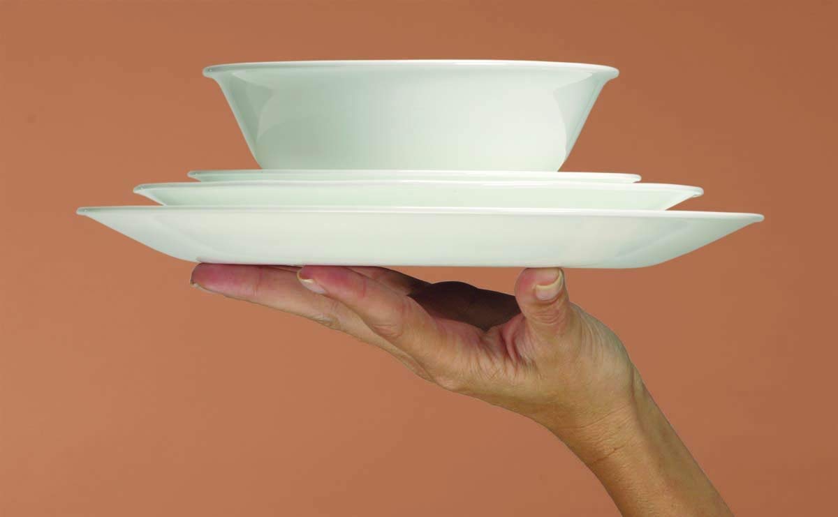 Corelle 3122 22 cm Vitrelle Glass Winter Frost White Luncheon Plate, Pack of 6, 22 centimeters - Image 2