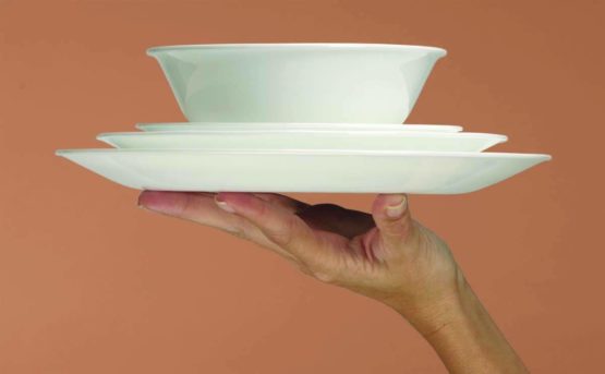 Corelle 3121 26 cm Vitrelle Glass Winter Frost White Dinner Plate, Pack of 6 - Image 2