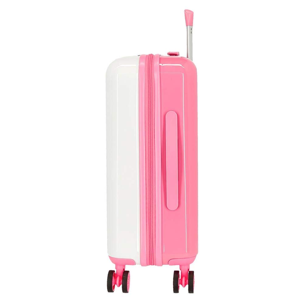 Minnie Style flores Rigid Cabin Trolley, White (White), 55 centimeters - Image 3