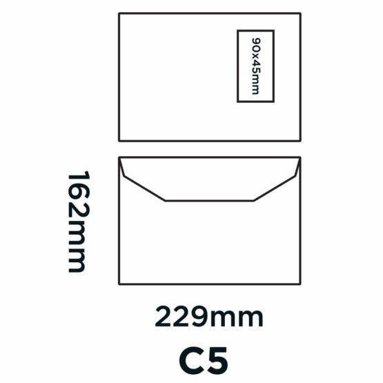 Blake Purely Everyday C5 - 162 x 229 mm 90 gsm Gummed Mailer Portrait Window Envelopes (3805) White - Pack of 500 - Image 2