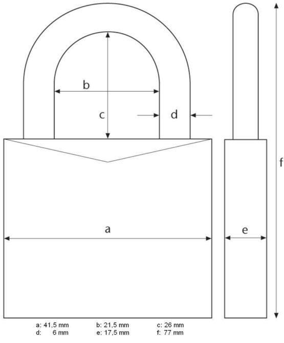 ABUS AB145/40 Plata Padlock, Silver, 40 - Image 3