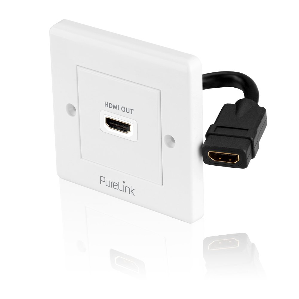 PureLink PureInstall PI100 HDMI Wall Socket with Ethernet Channel 1, Anschlussdose, white