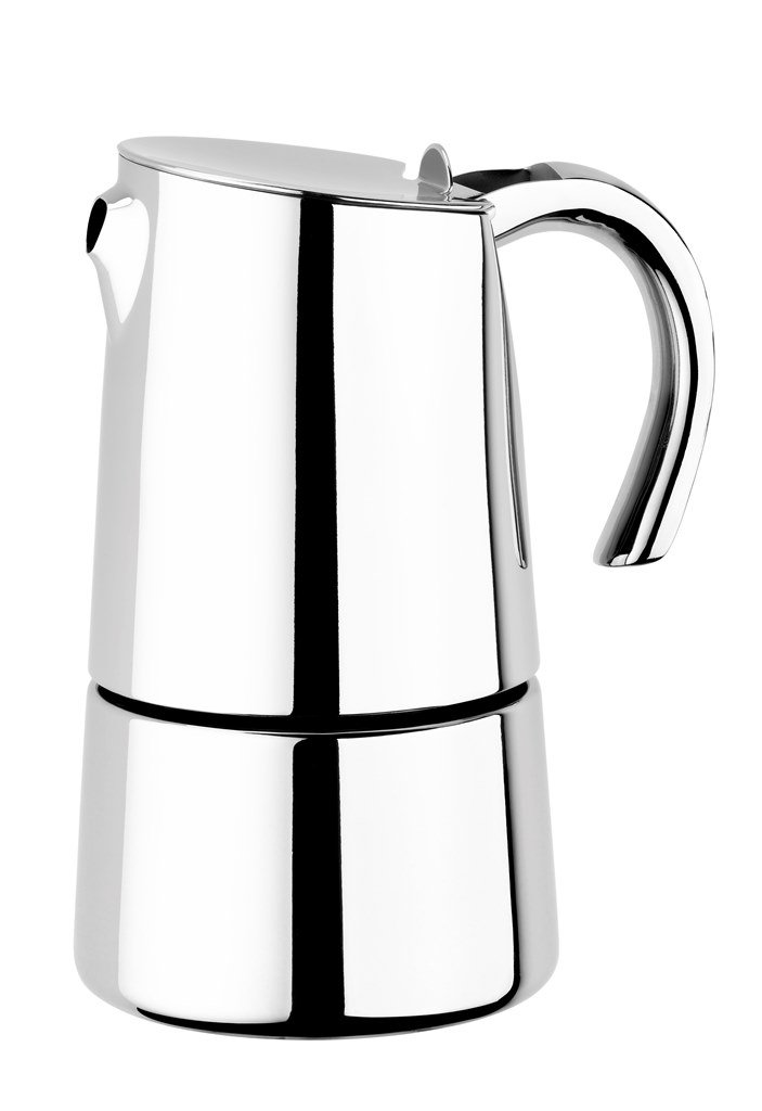 Braisogona Bella Stainless Steel Coffee Maker, 4 Cups, Silver