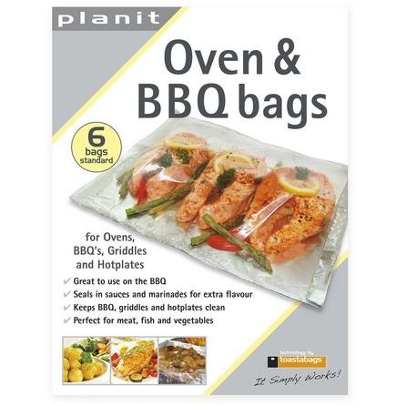 Toastabags Oven and BBQ Bags Standard (Pack of 6), Transparent, 21 x 16.5 x 0.08 cm