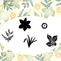 Card-io Daffodils Peg Stamps, Gold
