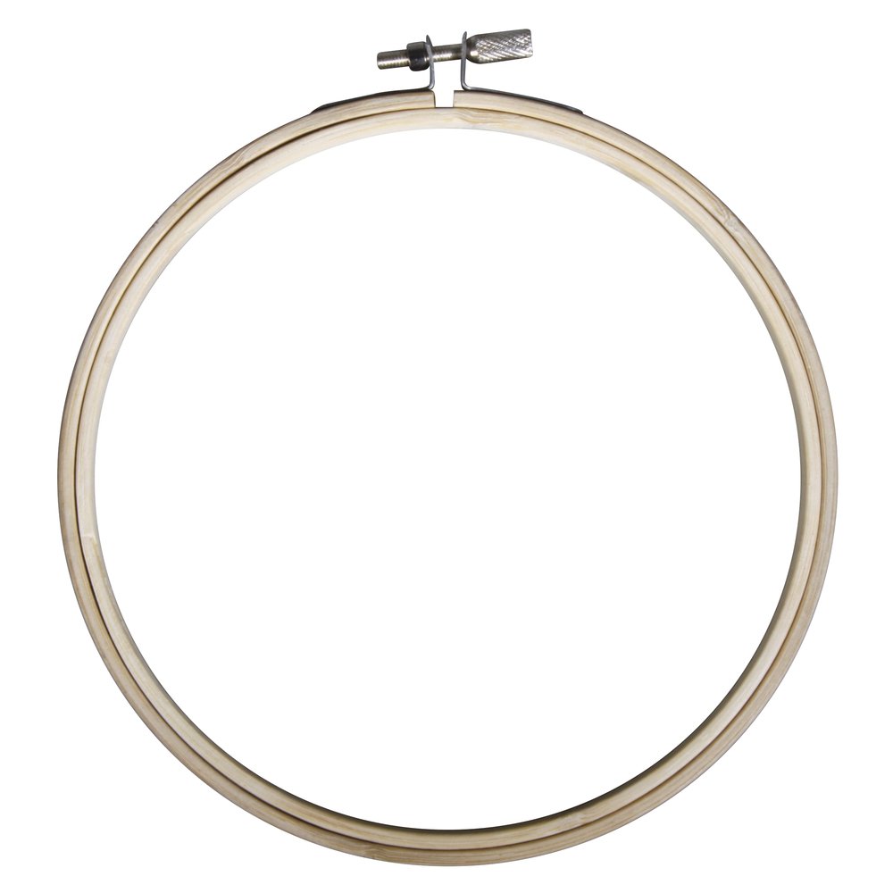 Rayher Bamboo Embroidery Hoop for Hand Embroidery and Needle Punching diameter 17cm, 62559000, Wood-colour, 28.5 x 17 x 1 cm