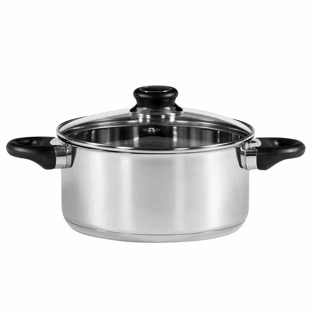 KRÜGER Karl Kruger Denver Stainless Steel Series Casserole Pot, 2.5 l, Silver, 30 x 20 x 30 cm