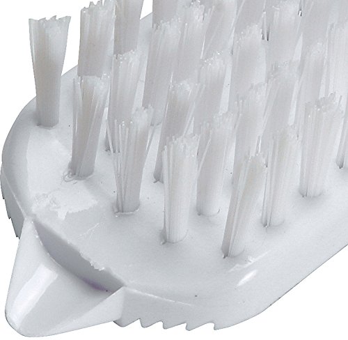 KitchenCraft Vegetable Brush, Plastic Vegetable Scrubber, Durable Bristles and Hook, 15 x 6cm (6 x 2.5''), White - Image 4