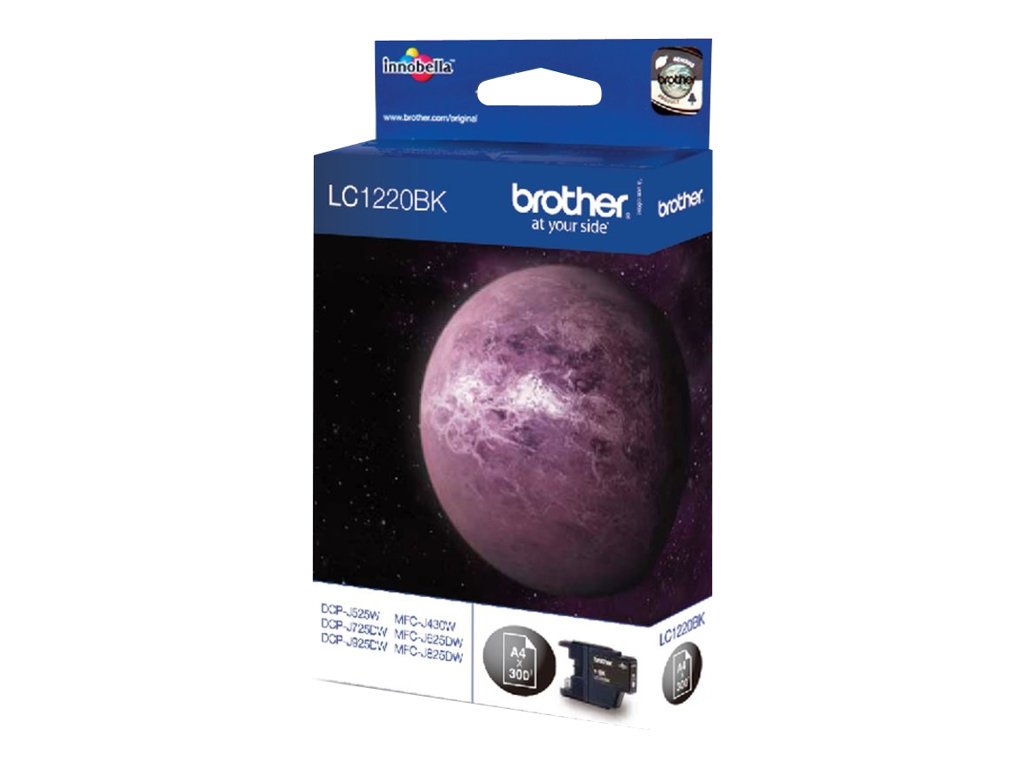 Brother LC-1220BK Inkjet Cartridge, Black, Single Pack, Standard Yield, Includes 1 x Inkjet Cartridge, Brother Genuine Supplies - Image 2