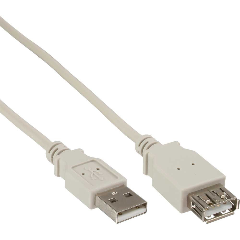 InLine 34633 USB 2.0 Extension Cable Type A Male to HDMI Female Cable - Beige, 1 item