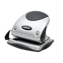 Rexel Precision 225 2 Hole Punch, 25 Sheet Capacity, Paper Alignment Indicator, Metal, Silver/Black, 2100743