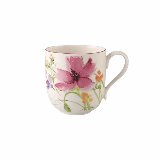 Villeroy & Boch Mariefleur Basic Coffee Cup, 350 ml, Height: 9 cm, Premium Porcelain, White/Multicoloured