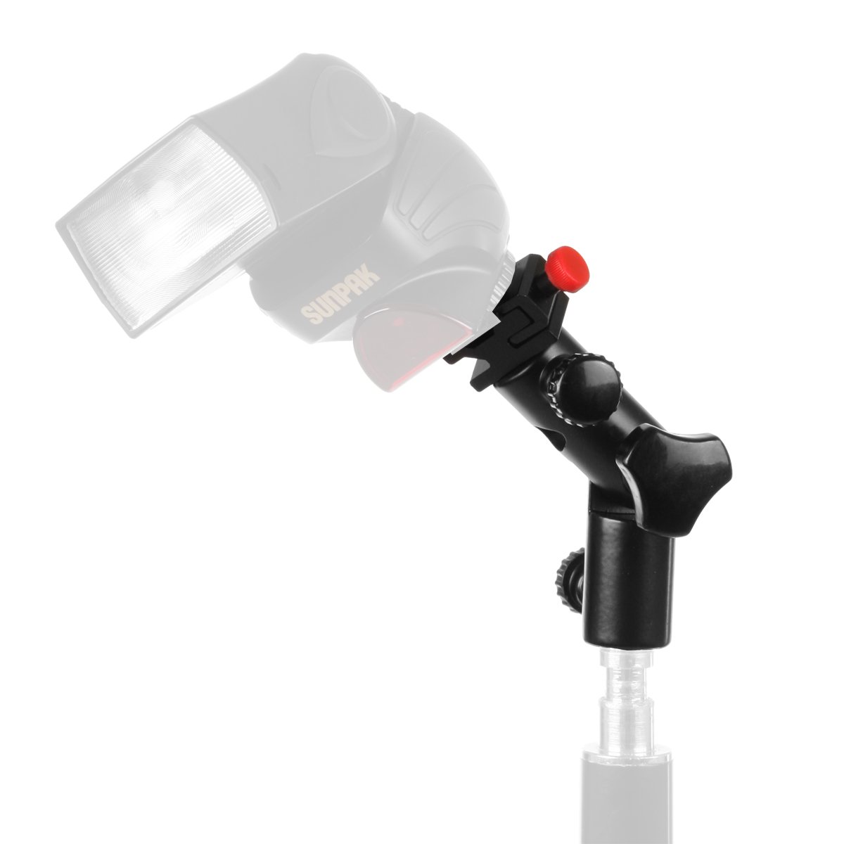 Walimex metal flash and umbrella holder (for compact flashes and reflex/translucent umbrellas), black - Image 2