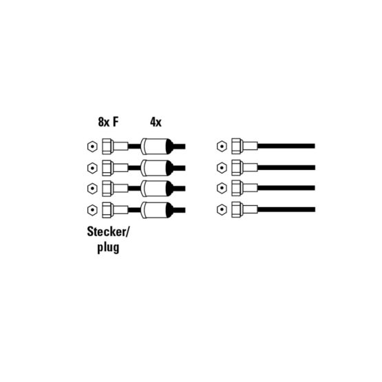 hama 12 Part Quad/Quadswitch LNB SAT Connection Kit - Image 2