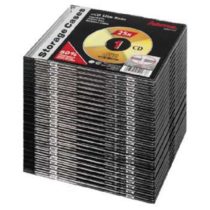 Hama 51167 Slim CD Jewel Case, pack of 25, transparent/black