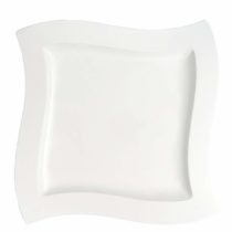 Villeroy & Boch 1025252809 New Wave Square Plate, Premium Porcelain, White